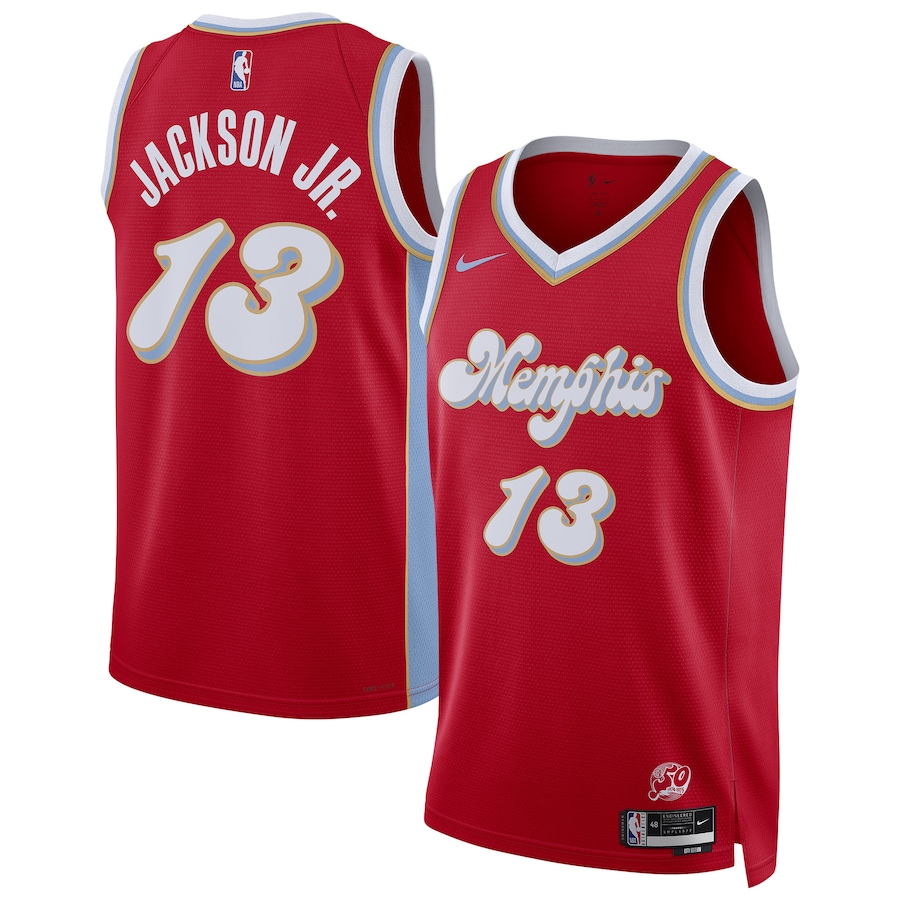 Men Memphis Grizzlies 13 Jaren Jackson Jr. Nike Red City Edition 2024-25 Swingman Player NBA Jersey